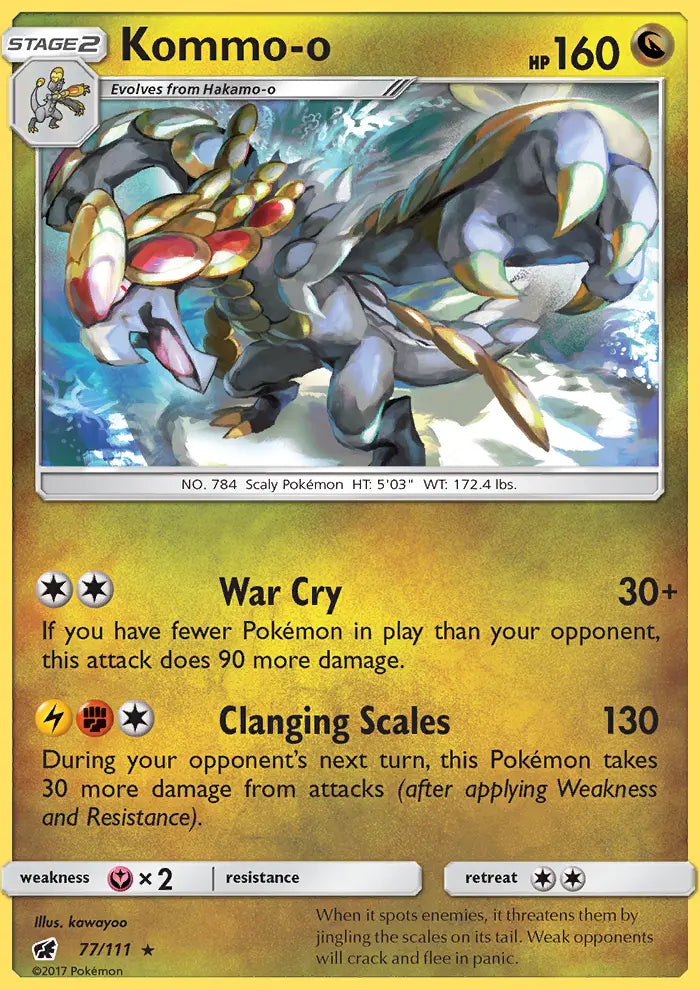 Kommo-o 77 Crimson Invasion Pokesingles