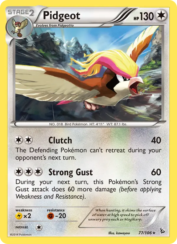 Pidgeot 77 Flashfire Pokesingles