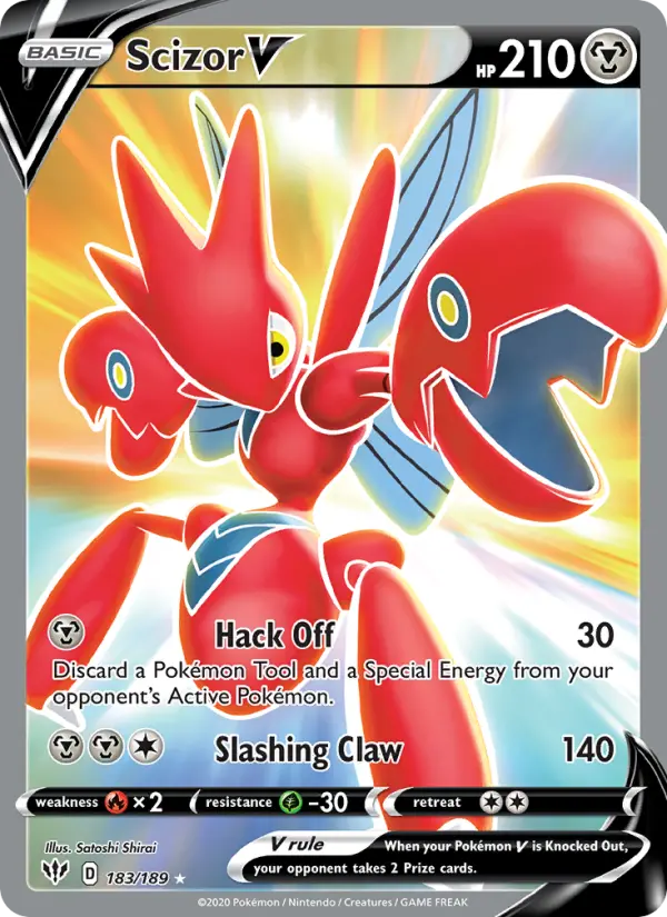 Scizor V 183 Darkness Ablaze Pokesingles