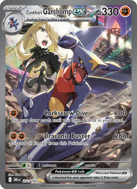 Cynthia's Garchomp ex 232 Destined Rivals Pokesingles