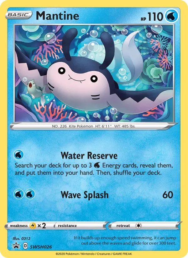 Mantine SWSH026 SWSH Black Star Promos Pokesingles