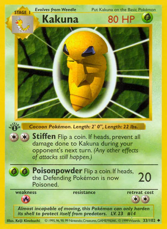 Kakuna 33 Base Set Pokesingles