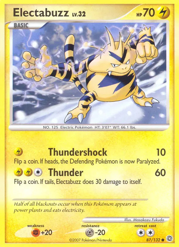 Electabuzz 87 Secret Wonders Pokesingles