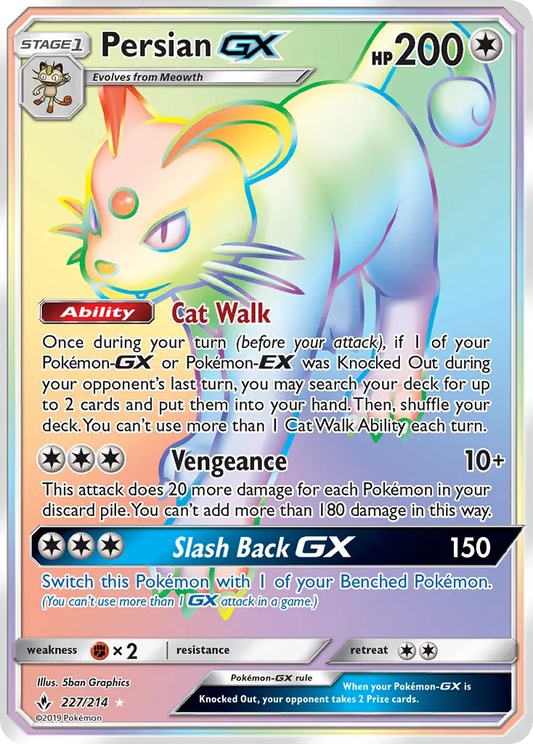 Persian GX 227 Unbroken Bonds Pokesingles