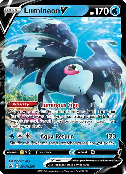 Lumineon V SWSH250 SWSH Black Star Promos Pokesingles