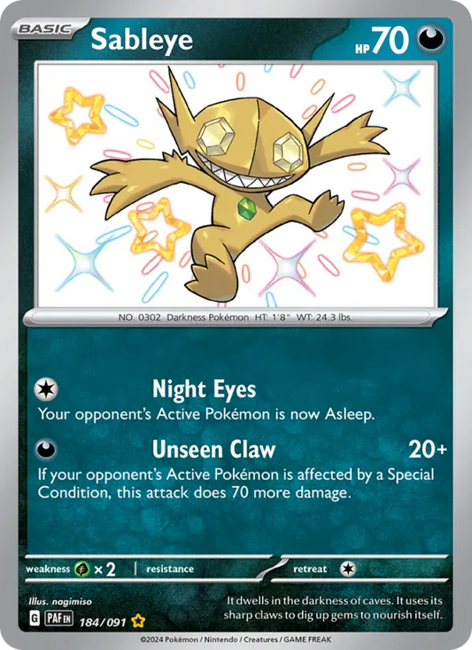 Sableye 184 Paldean Fates Pokesingles