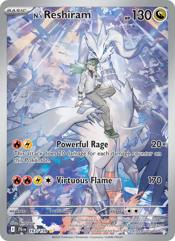 N's Reshiram 167 Journey Together Pokesingles