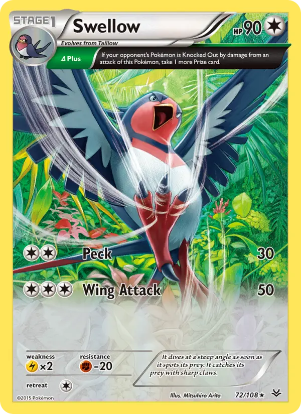 Swellow 72 Roaring Skies Pokesingles