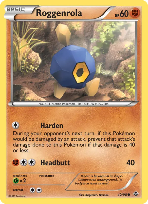 Roggenrola 49 Emerging Powers Pokesingles