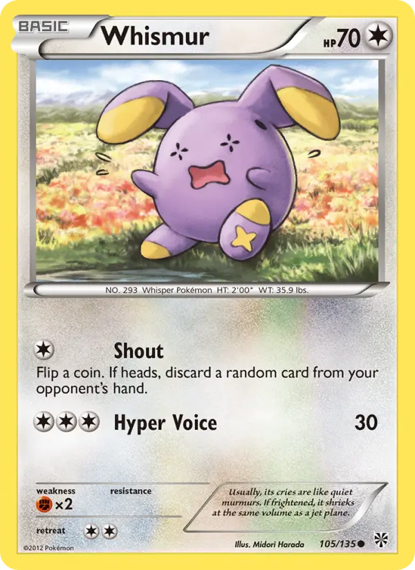 Whismur 105 Plasma Storm Pokesingles
