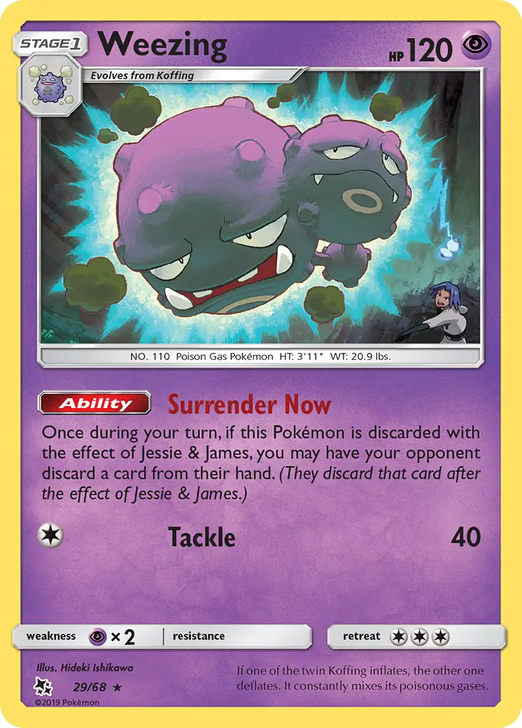 Weezing 29 Hidden Fates Pokesingles