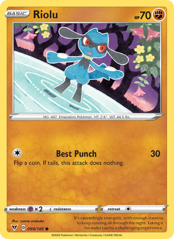Riolu 90 Vivid Voltage Pokesingles