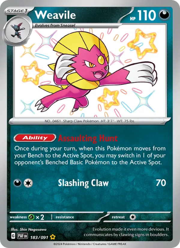 Weavile 183 Paldean Fates Pokesingles