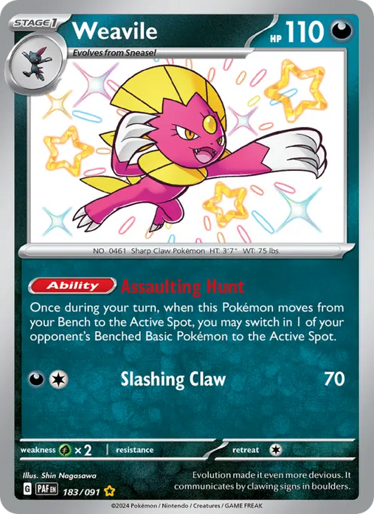Weavile 183 Paldean Fates Pokesingles