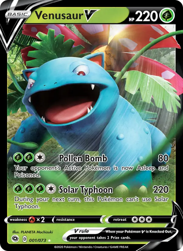 Venusaur V 1 Champion's Path Pokesingles