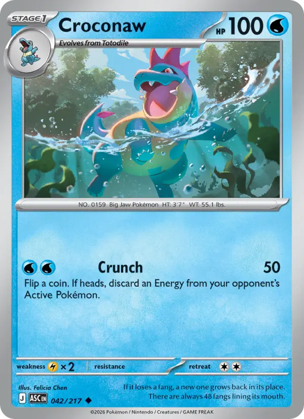 Croconaw 42 Ascended Heroes Pokesingles