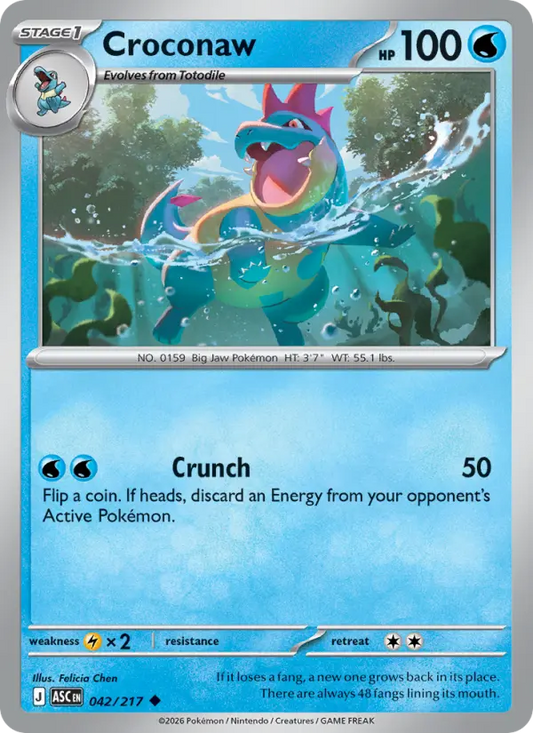 Croconaw 42 Ascended Heroes Pokesingles