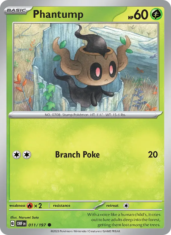 Phantump 11 Obsidian Flames Pokesingles