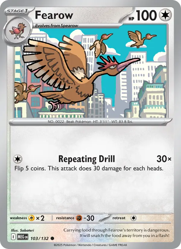Fearow 103 Mega Evolution Pokesingles