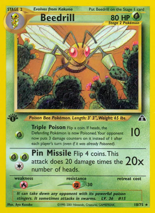 Beedrill 18 Neo Discovery Pokesingles