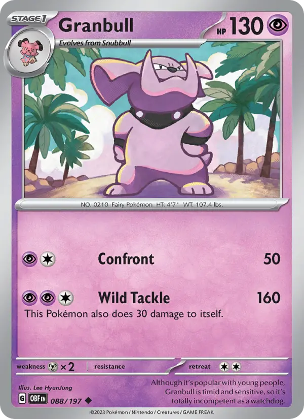 Granbull 88 Obsidian Flames Pokesingles