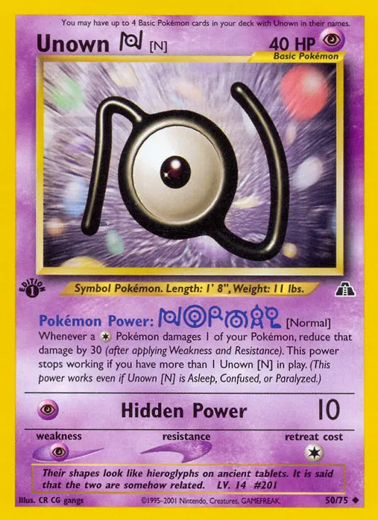 Unown [N] 50 Neo Discovery Pokesingles