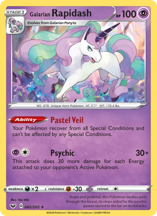Galarian Rapidash 82 Sword & Shield Pokesingles
