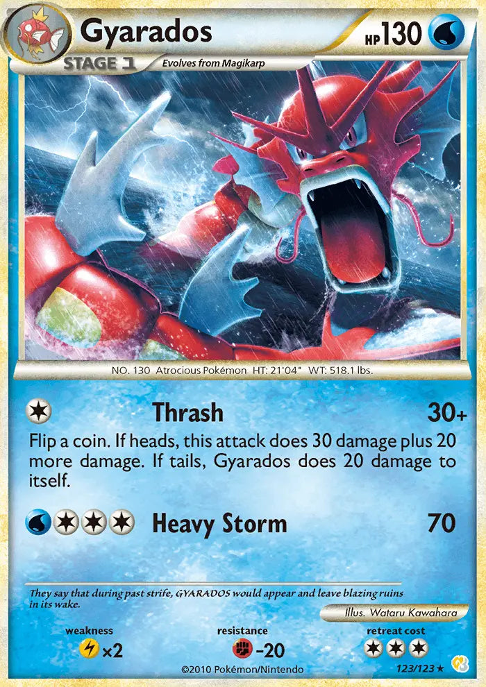 Gyarados 123 HeartGold SoulSilver Pokesingles