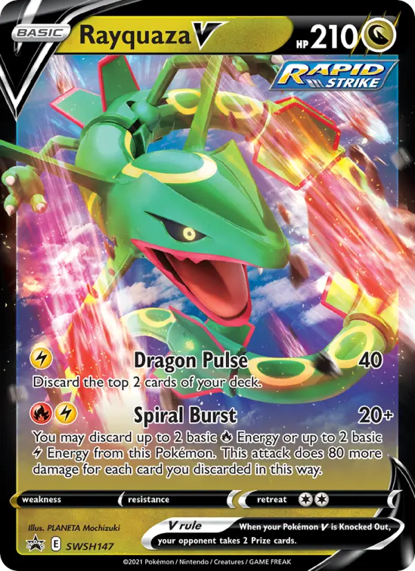 Rayquaza V SWSH147 SWSH Black Star Promos Pokesingles
