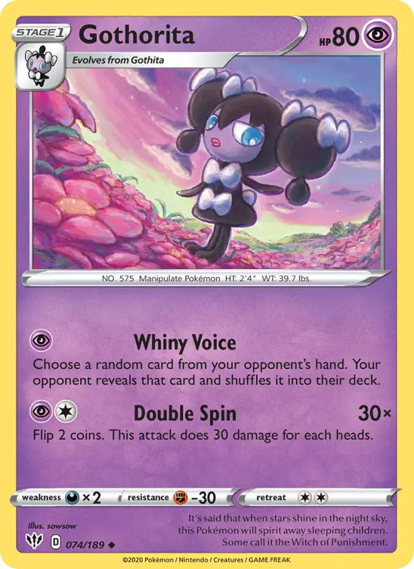 Gothorita 74 Darkness Ablaze Pokesingles