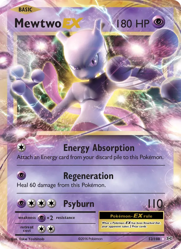 Mewtwo EX 52 Evolutions Pokesingles