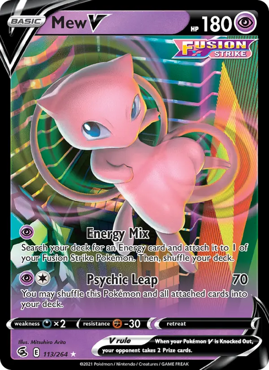 Mew V 113 Fusion Strike Pokesingles