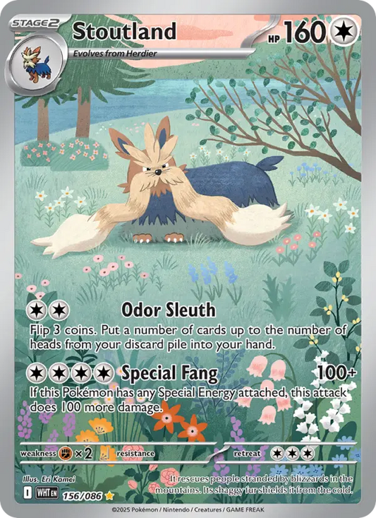 Stoutland 156 White Flare Pokesingles