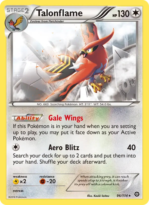 Talonflame 96 Steam Siege Pokesingles
