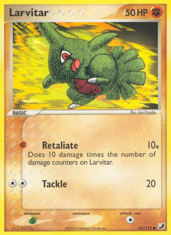 Larvitar 61 Unseen Forces Pokesingles