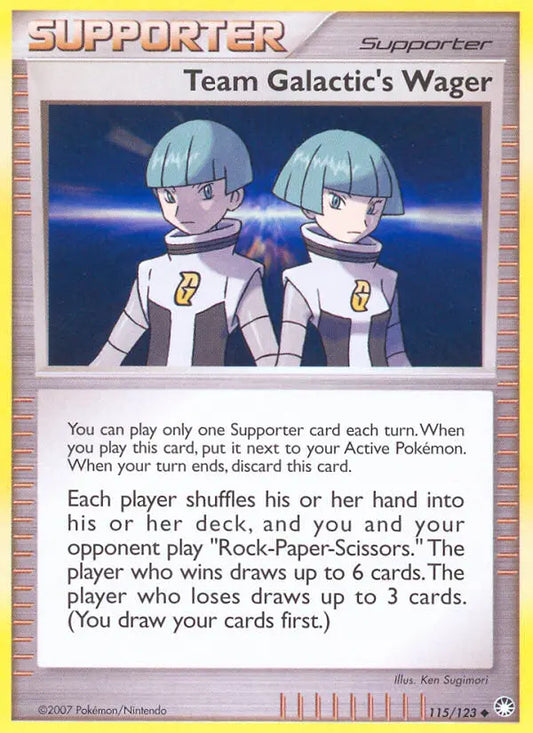 Team Galactic's Wager 115 Mysterious Treasures Pokesingles