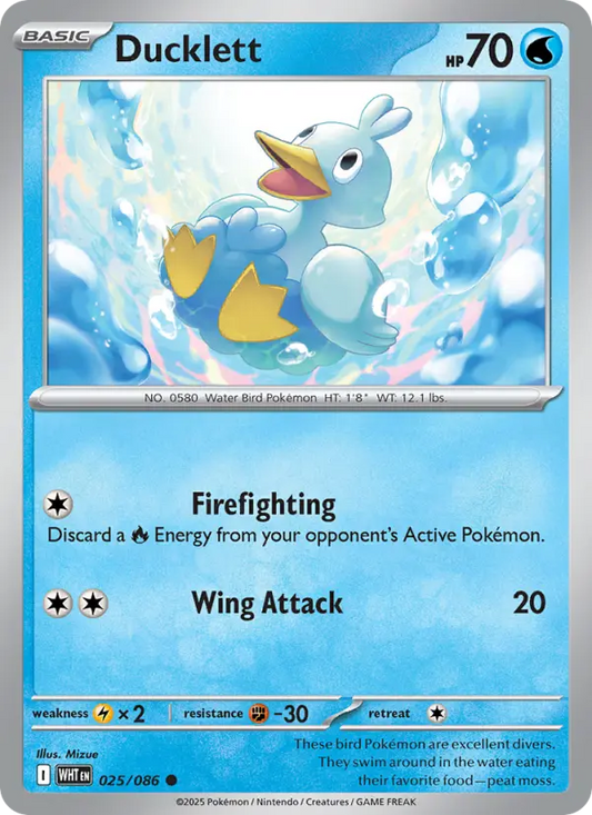 Ducklett 25 White Flare Pokesingles