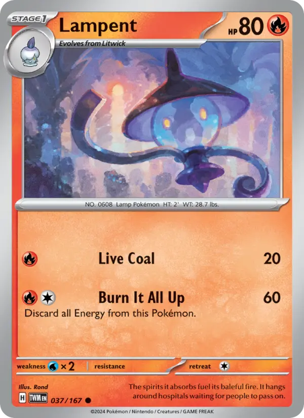 Lampent 37 Twilight Masquerade Pokesingles