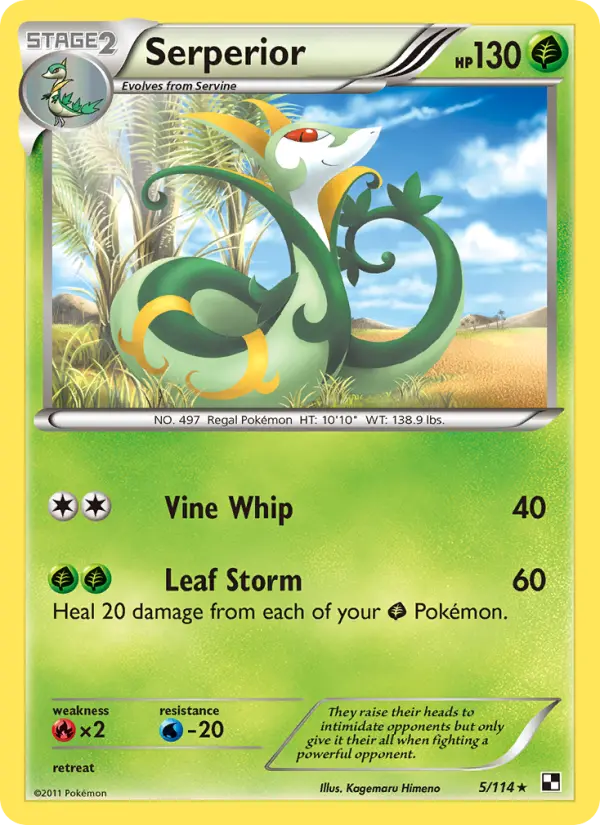 Serperior 5 Black & White Pokesingles