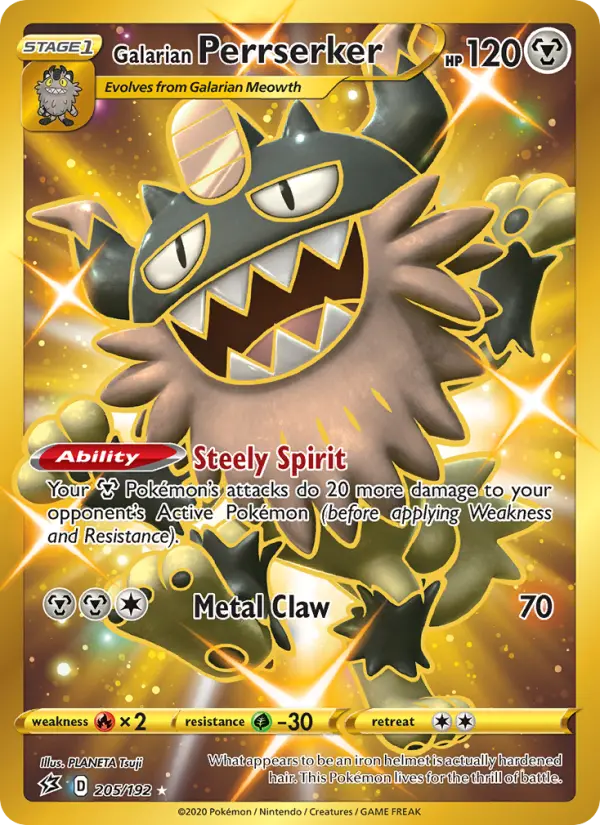 Galarian Perrserker 205 Rebel Clash Pokesingles