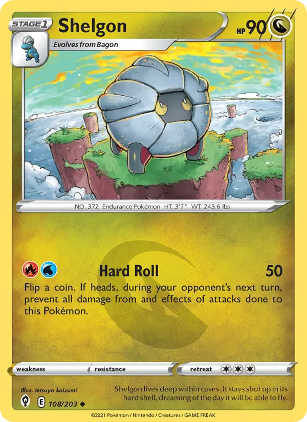 Shelgon 108 Evolving Skies Pokesingles