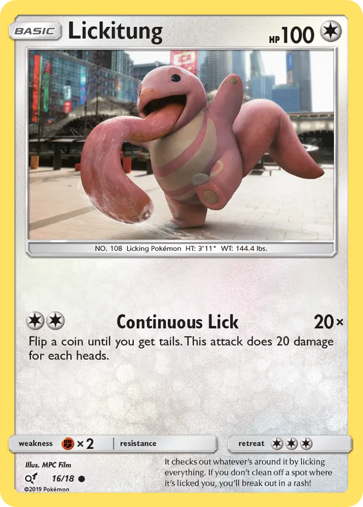Lickitung 16 Detective Pikachu Pokesingles