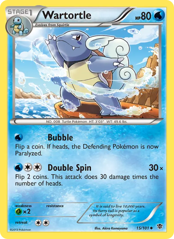 Wartortle 15 Plasma Blast Pokesingles
