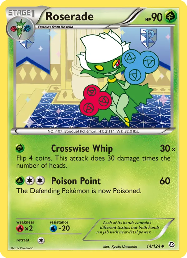 Roserade 14 Dragons Exalted Pokesingles