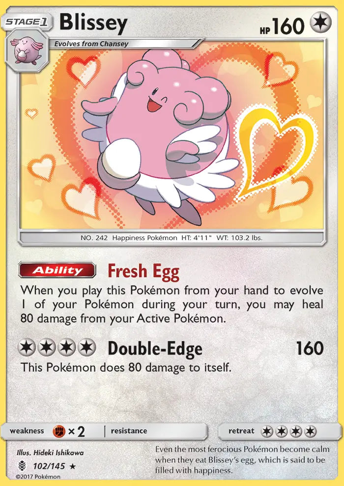 Blissey 102 Guardians Rising Pokesingles