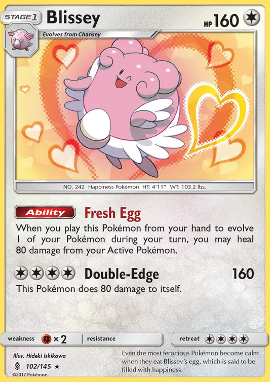 Blissey 102 Guardians Rising Pokesingles
