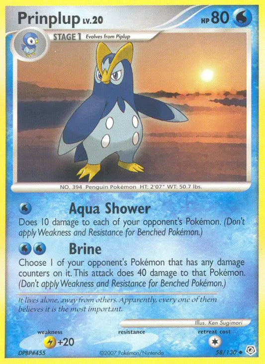 Prinplup 58 Diamond & Pearl Pokesingles