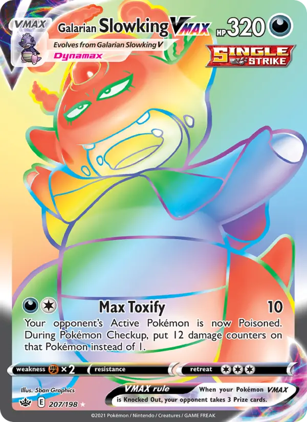 Galarian Slowking VMAX 207 Chilling Reign Pokesingles