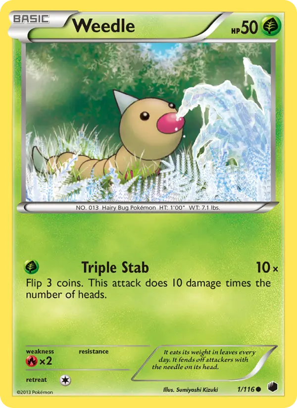 Weedle 1 Plasma Freeze Pokesingles