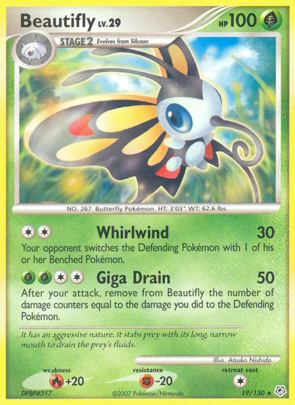 Beautifly 19 Diamond & Pearl Pokesingles